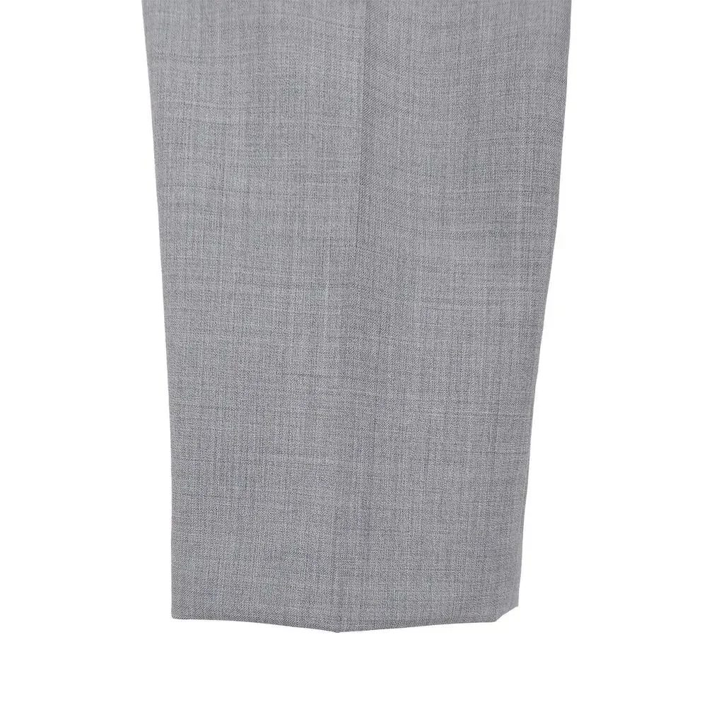 Calvin Klein Mens Slim Fit Wool Dress Pants 34x30 Light Grey Solid Pleated NWT